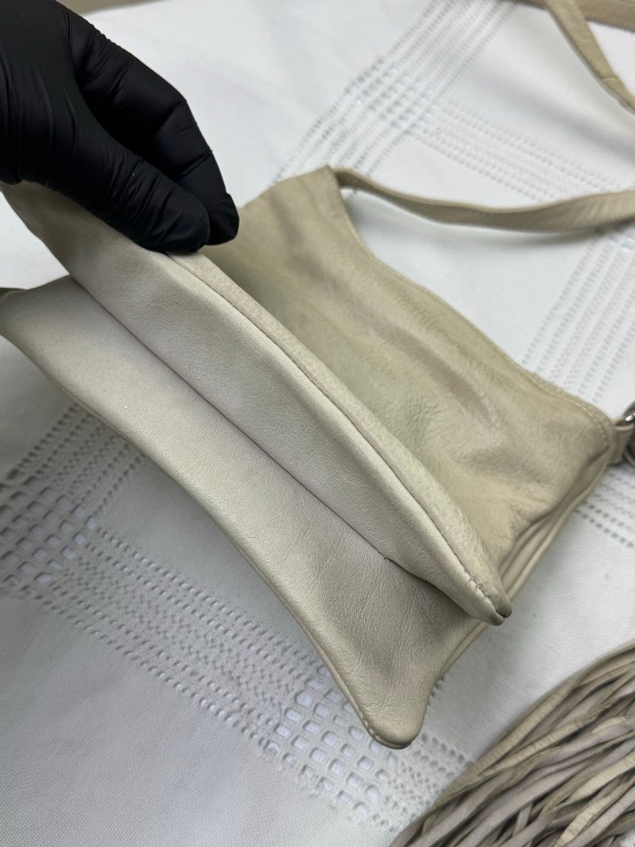 Salamander püsküllü deri omuz çantası - Görsel 2