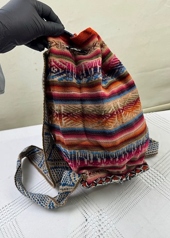 Bohem Çok Renkli Püsküllü Sırt Çantası - Görsel 3