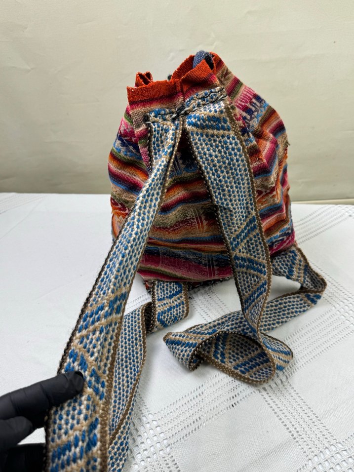 Bohem Çok Renkli Püsküllü Sırt Çantası - Görsel 4