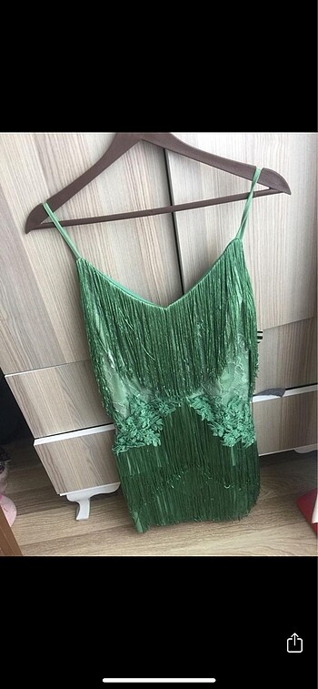 Yeşil mini elbise