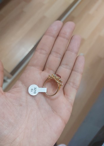 Kırmızı Boncuklu Vintage Kadın Yüzük - Görsel 3