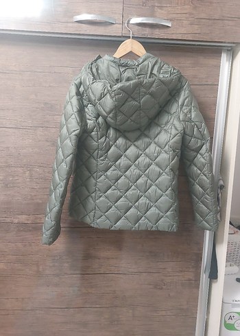 yeşil Kapitone Fermuarlı Kadın Mont - Görsel 2