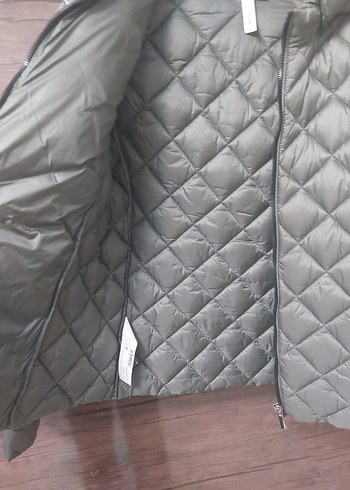 yeşil Kapitone Fermuarlı Kadın Mont - Görsel 4