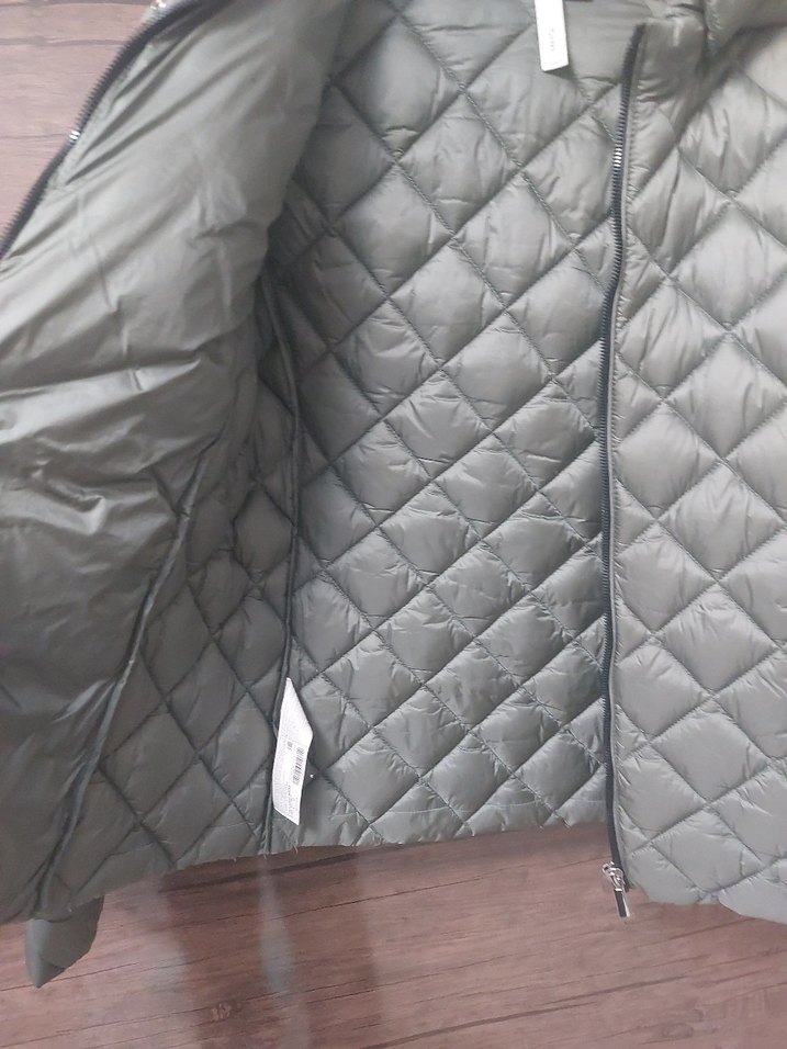 yeşil Kapitone Fermuarlı Kadın Mont - Görsel 4