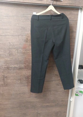 Chima Siyah Kadın Kemerli Kumaş Pantolon
