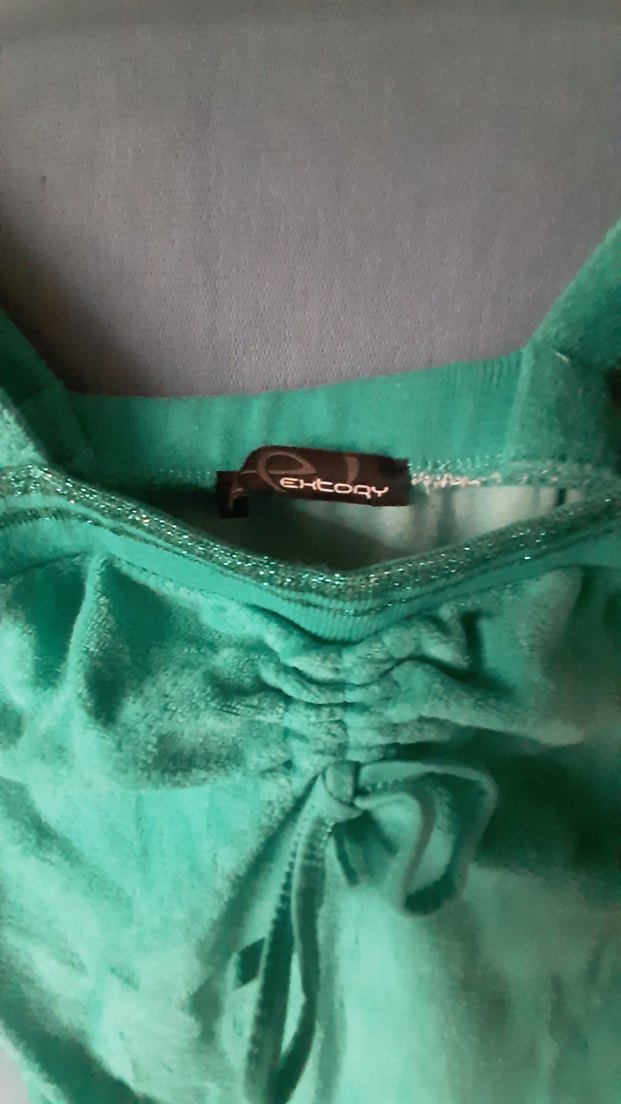 Parlak Turkuaz Kemerli Kadın Tulum - Görsel 2