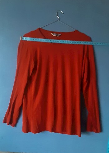 Kırmızı Uzun Kollu Bluz - Görsel 3