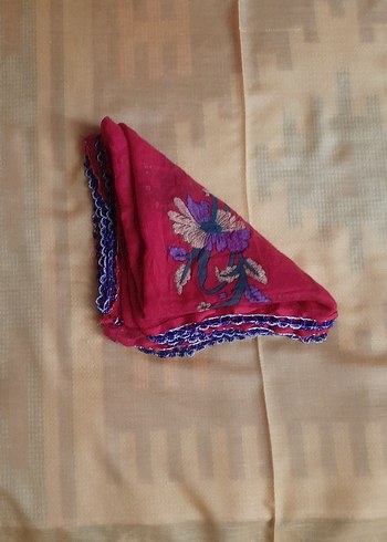 Çiçek Desenli Çok Renkli Boncuk oyalı yazma - Görsel 2