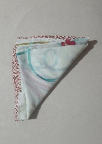 Boncuk oyalı Beyaz Bohem Kadın yazma - Görsel 2