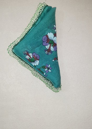 Dantel Detaylı Turkuaz Bohem Kadın Fular - Görsel 3