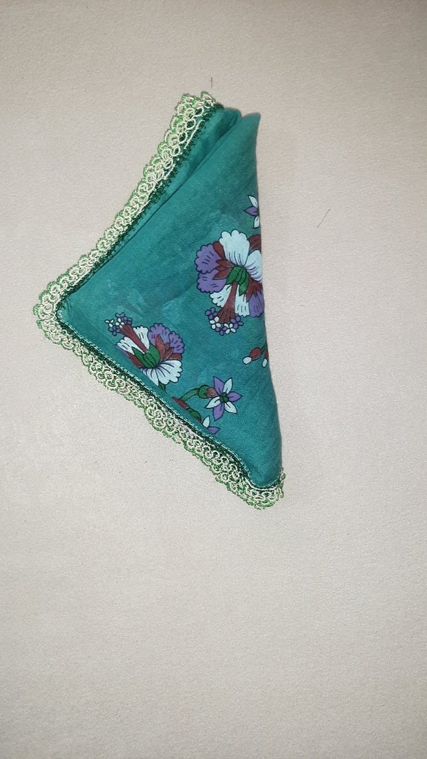 Dantel Detaylı Turkuaz Bohem Kadın Fular - Görsel 3