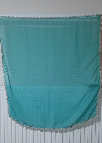 Dantel Detaylı Turkuaz Kadın yazma - Görsel 6