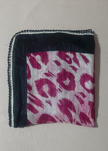 Kadın Pliseli Çok Renkli Bohem Fular - Görsel 2