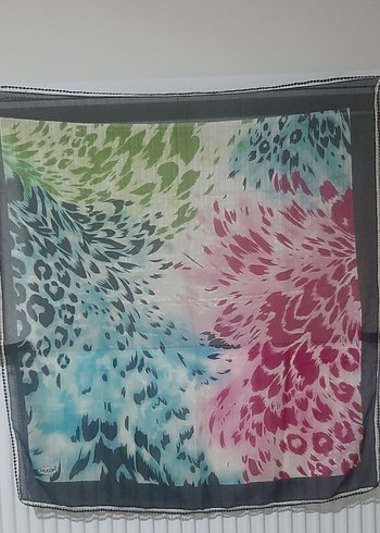 Kadın Pliseli Çok Renkli Bohem Fular - Görsel 6