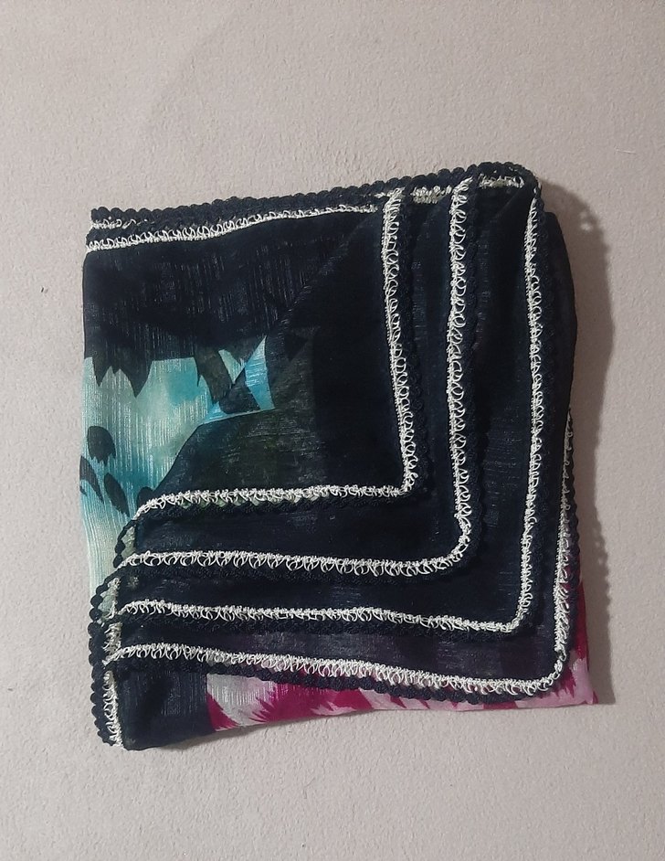 Kadın Pliseli Çok Renkli Bohem Fular - Görsel 3