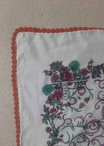 Dantel Kenarlı Renkli Kadın Fular - Görsel 5