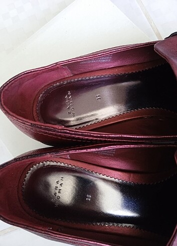 35 Beden bordo Renk Zara bordo loafer 