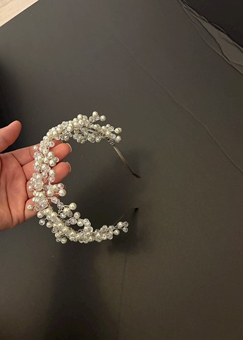 Beyaz Boncuklu Gelin Saç Aksesuarı - Görsel 2