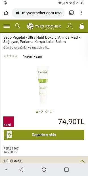  Beden Sebo Vegetal - Perfecting Blur Care Ultra Hafif Dokulu, Anında M