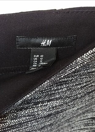 42 Beden H&M Etek hm iki renkli etek hm gri siyah etek