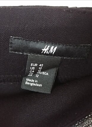 42 Beden siyah Renk H&M Etek hm iki renkli etek hm gri siyah etek