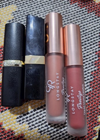 loreal ruj golden rose ruj lipgloss