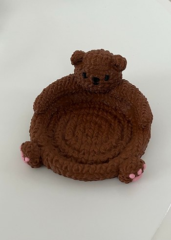 Kahverengi Ayıcık Tasarımlı Tabak - Görsel 2