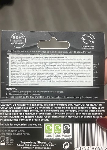 Çift Hacimli Siyah Takma Kirpik sıfır ürün - Görsel 2