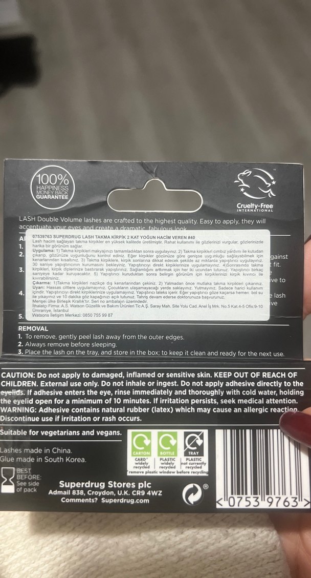 Çift Hacimli Siyah Takma Kirpik sıfır ürün - Görsel 2