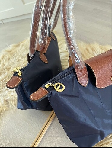 Longchamp LACİVERT KAHVE SAPLI L BEDEN