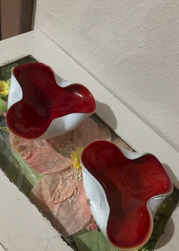  Beden bordo Renk kaseler cam el yapımı