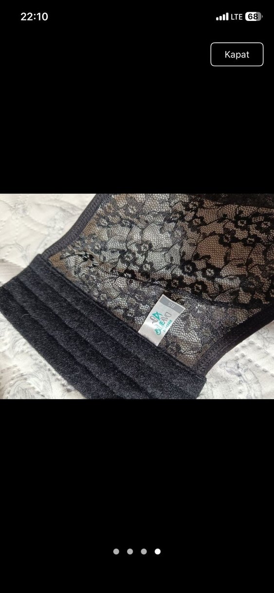 Kısa Siyah Gotik Dantel Büstiyer - Görsel 4