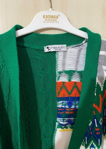 Renkli Desenli Bohem Kadın Hırka - Görsel 6