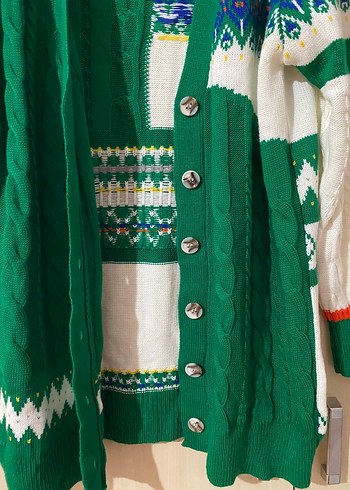 Renkli Desenli Bohem Kadın Hırka - Görsel 4