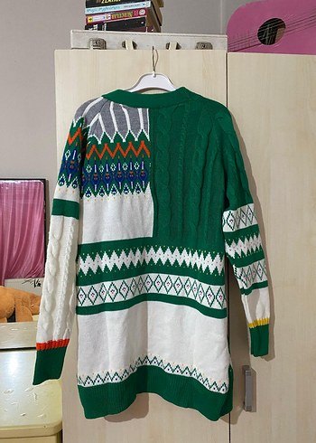 Renkli Desenli Bohem Kadın Hırka - Görsel 2