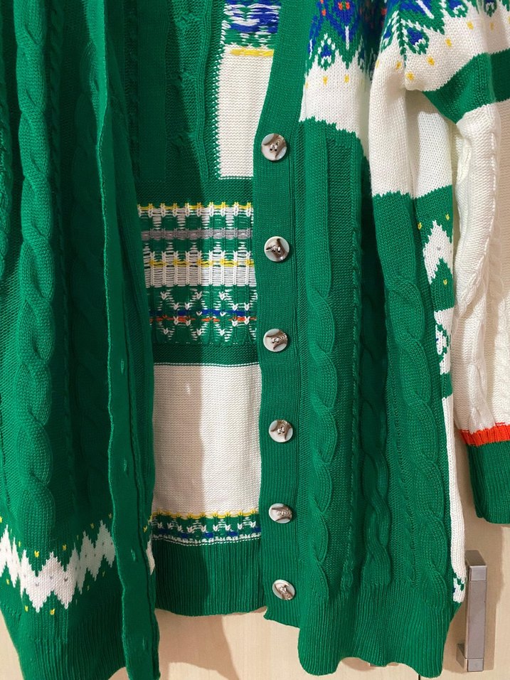 Renkli Desenli Bohem Kadın Hırka - Görsel 4