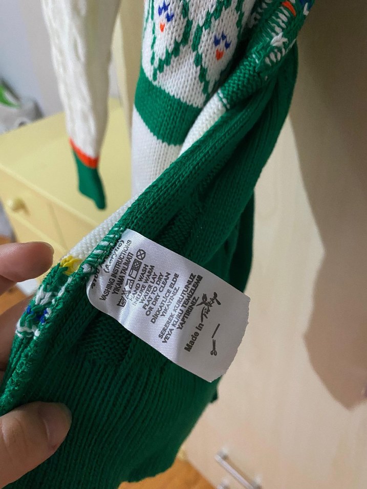 Renkli Desenli Bohem Kadın Hırka - Görsel 5