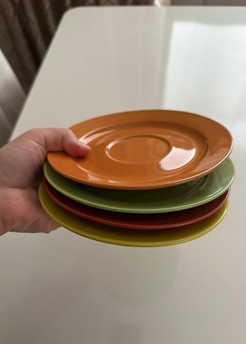 Çok Renkli Seramik Tabak Seti - Görsel 5