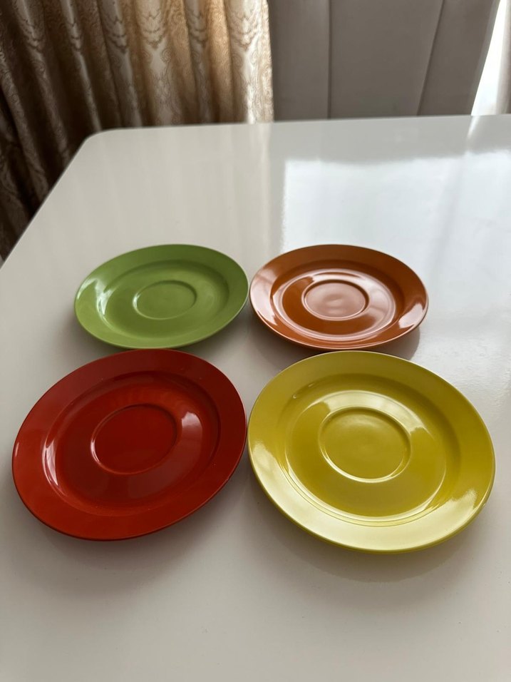 Çok Renkli Seramik Tabak Seti - Görsel 4