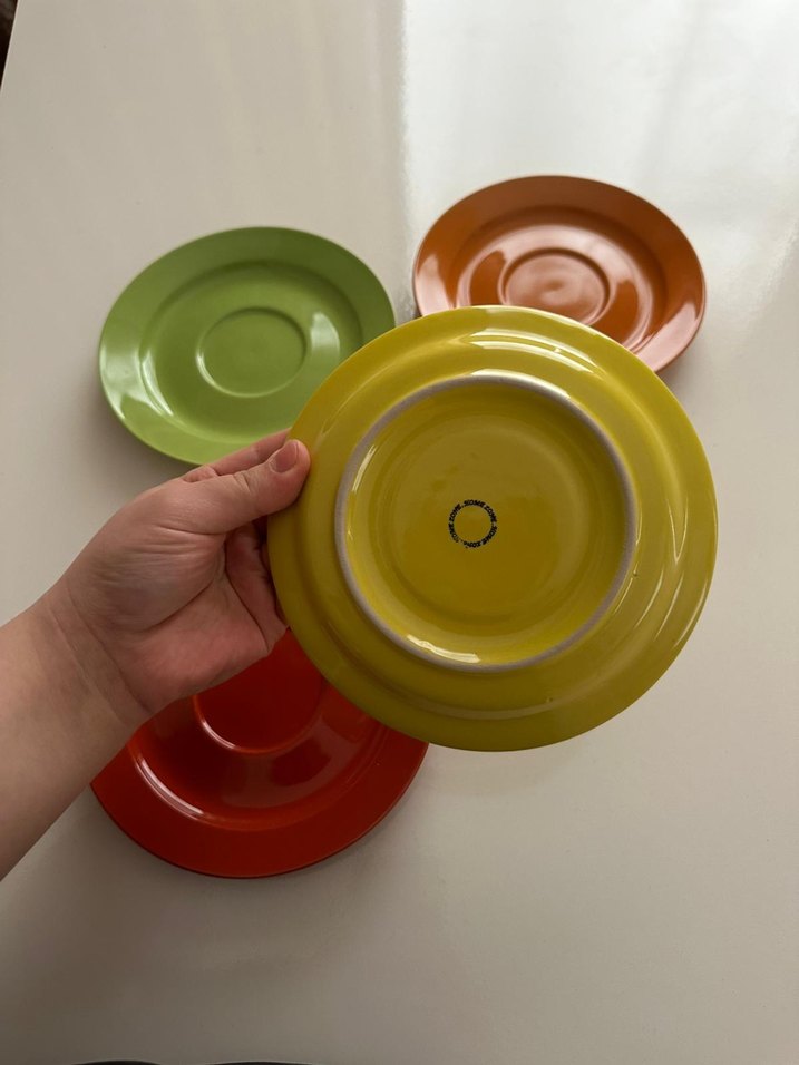 Çok Renkli Seramik Tabak Seti - Görsel 2