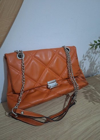 zincirli deri çanta - Görsel 2