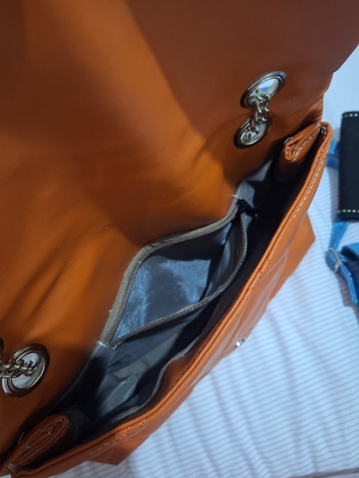 zincirli deri çanta - Görsel 5