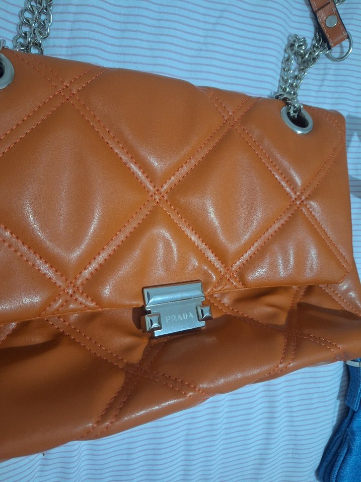 zincirli deri çanta - Görsel 3