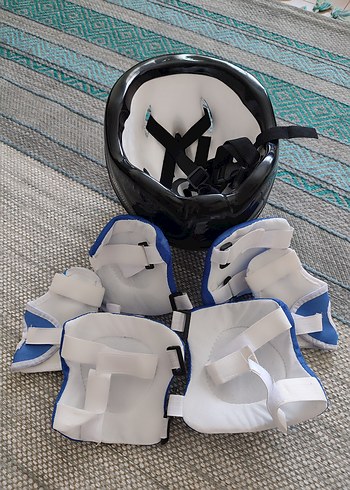 Mavi Plastik bisiklet Diz Koruyucu Velcro - Görsel 2