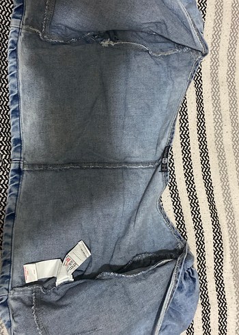 xl Beden Mavi Bağcıklı Denim Ceket