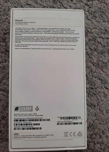 Apple Iphone 14 blue kutusu