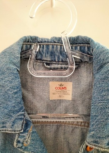 xs Beden Düğmeli Mavi Kadın Denim Ceket