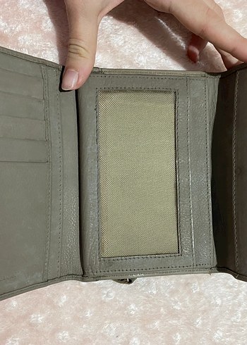  Beden Bej Deri Kadın Cüzdanı hakiki deri