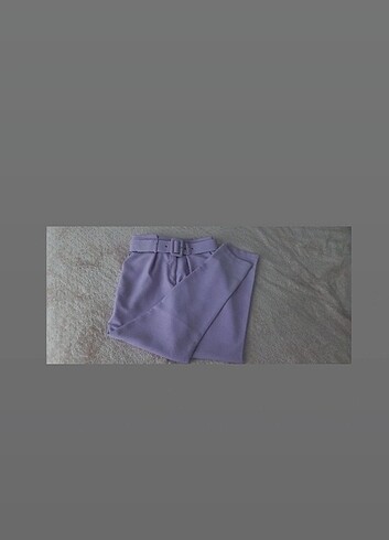 Kemerli kumaş pantalon 