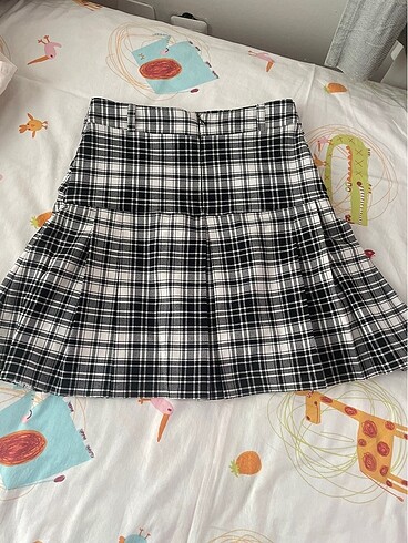 Ekoseli mini etek - Görsel 5